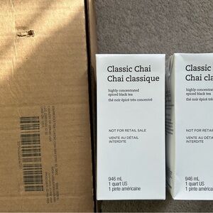 Starbucks Classic Chai Concentrated Spiced Black Tea 8 Cartons Boxes New